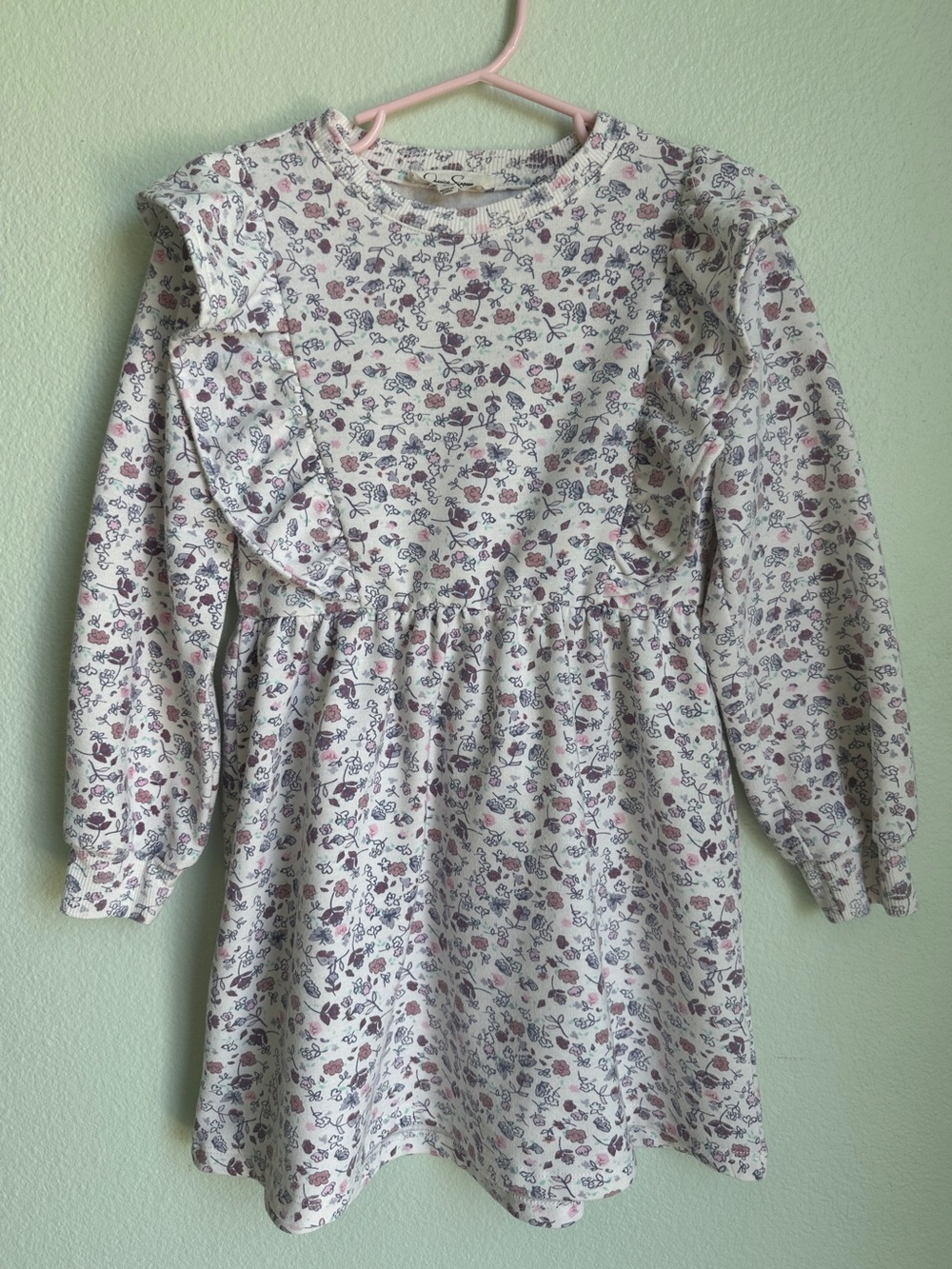 Jessica Simpson Girls Ruffle Bodice Dress w/all-over floral print - Size 6X